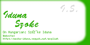 iduna szoke business card